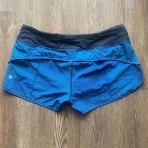 Lululemon blue speed shorts size 8